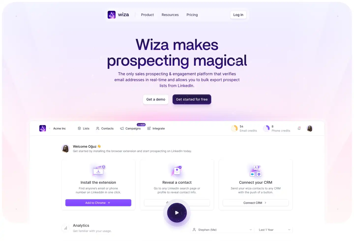 Email Finder for LinkedIn - B2B Database - Wiza